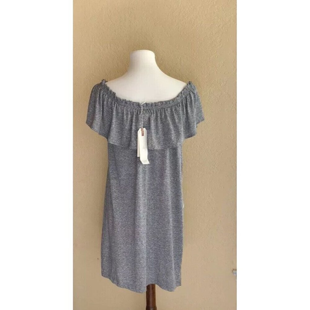 New Current/Elliott Women's The Ruffle Jersey Off-the-Shoulder Dress Size 1 - Picture 11 of 11